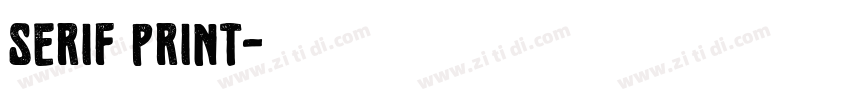 Serif Print字体转换 Serif Print字体转换